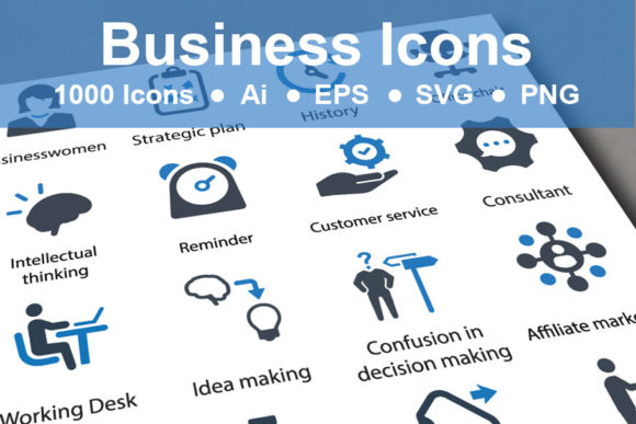 1000 Business Graphics Icons