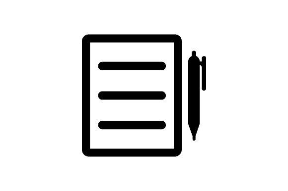 Agreement Paper Icon Graphics for Crafters