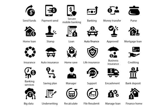 Banking Icons for Graphics