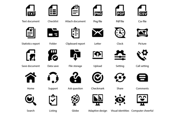 Basic and Universal Icons Graphics