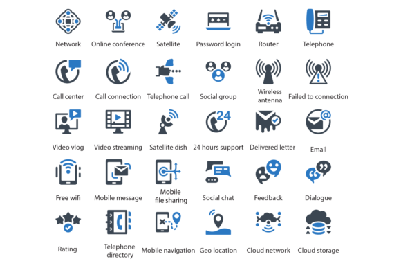 Communication Icons: Clean Graphics & Versatile Icons