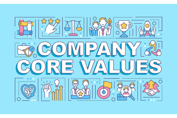 Company Core Values Word Concepts Banner Graphics