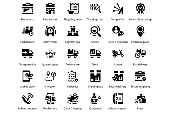 Delivery Icons: Clean Graphics & Versatile Icons for Local Brands