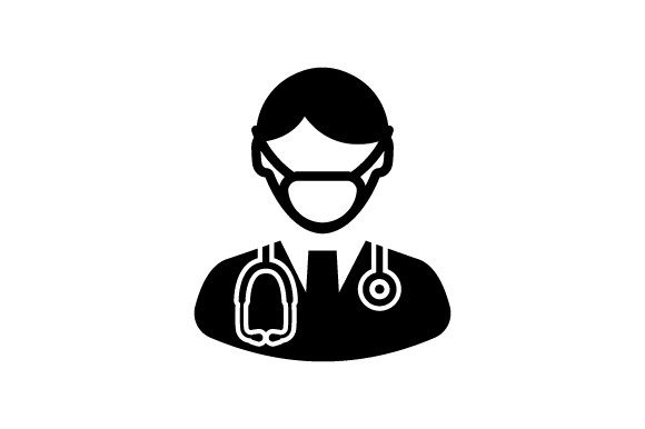 Doctor Wore a Surgical Mask Icon: Clean Graphics & Versatile Icons