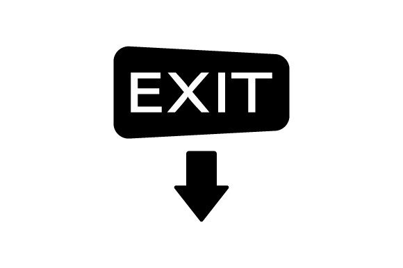 Emergency Exit Sign Icon