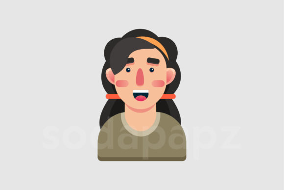 Family Character Icon - Daughter Graphics