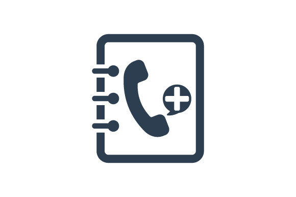Phone Book Icon Graphics for Crafting