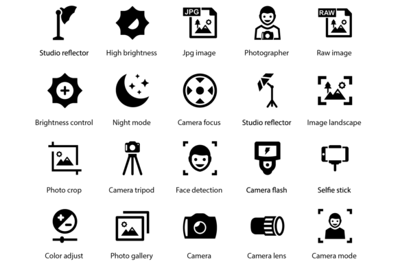 Photography Icons for Modern Design