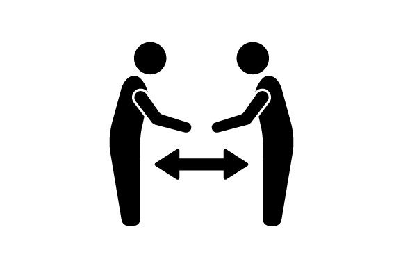 Social Distance Icon for Modern Branding