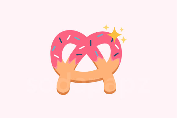 Sweet Deluxe: Strawberry Pretzel Icon for Graphics & Icons