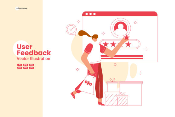 User Feedback Vector Illustration: Graphics & Illustrations