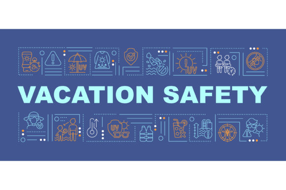 Vacation Safety Graphics for Modern Publishers